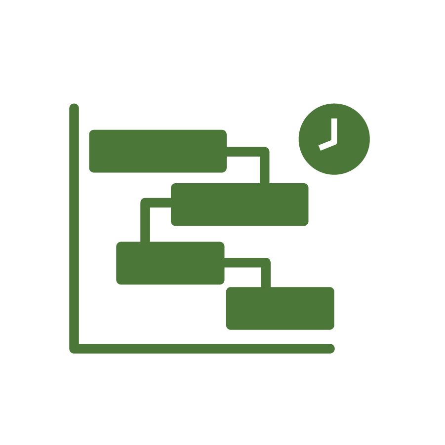 Icon of a generic process flow.